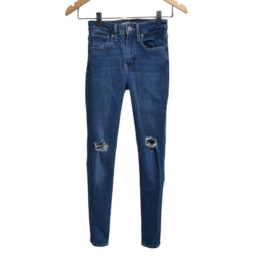 Levi's 721 High Rise Skinny Med Wash Jeans Size 24X30